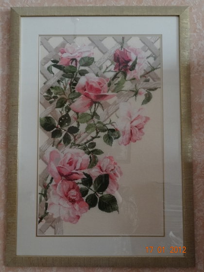 Работа «Розовые розы»