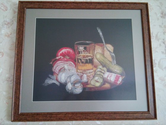 Работа «мужской натюрморт. оформление кухни.»