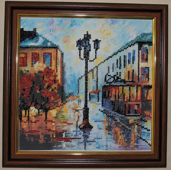 Работа «Осенний сюжет, схема на холсте фирмы Абрис - Арт»