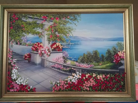 Работа «Набережная с розами»