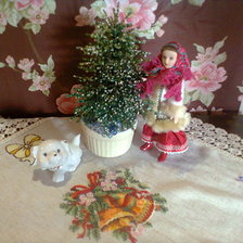 Работа «Салфетка с новогодним мотивом.»