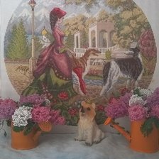 Работа «Дама с борзыми»