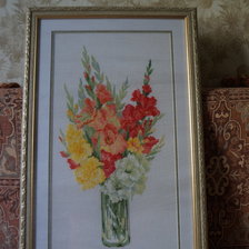 Работа «Гладиолусы»