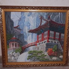 Работа «Водопад и пагода»