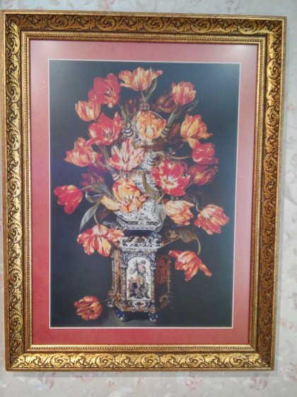 Работа «ваза с тюльпанами»