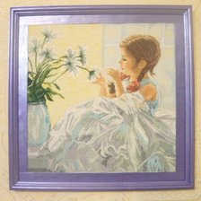 Работа «Девочка с ромашками у окна.»