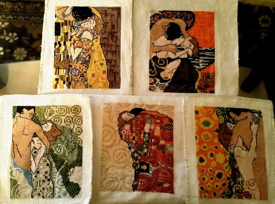 Работа «Миниатюры по репродукциям Густава Климта»