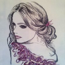 Работа «Девушка в лиловом»