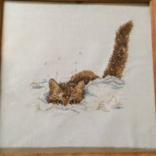 Работа «кот в снегу»