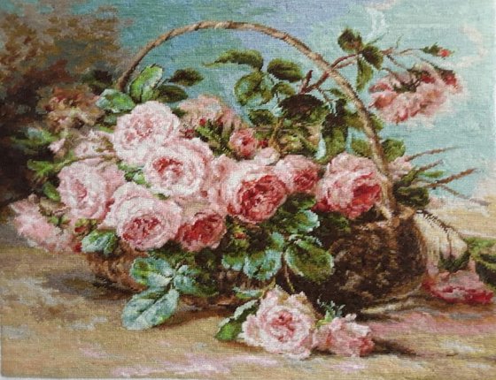 Работа «Корзина с розами.»