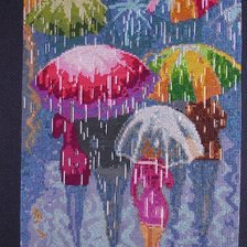 Работа «Яркие зонтики»