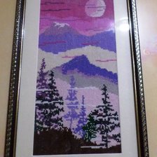 Работа «закат в горах»