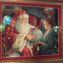 Работа «Санта и глобус»