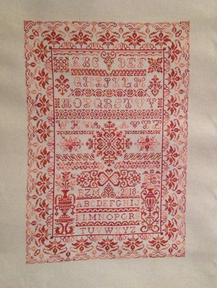 Работа «Сэмплер. Вышивка по схеме из инета.»