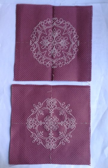 Работа «Вышивка кружева Гольбейном. Заготовка для Бискорню»