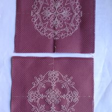 Работа «Вышивка кружева Гольбейном. Заготовка для Бискорню»