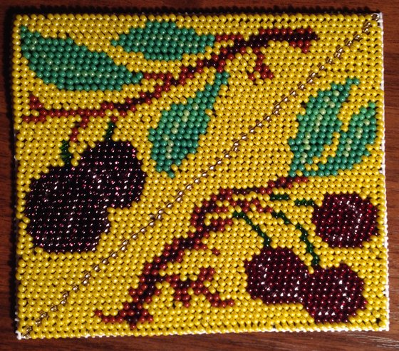 Работа «Подстаканник. Бисер. По схеме из инета»