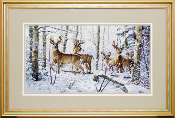 Работа «Олени в лесу.»