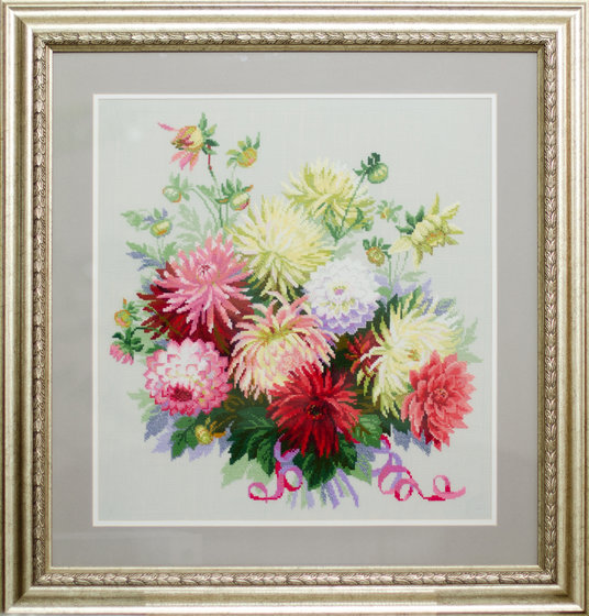 Работа «Георгины»