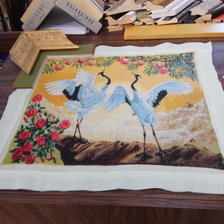 Работа «Журавли под персиковым деревом»