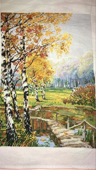 Работа «Осенние березы»