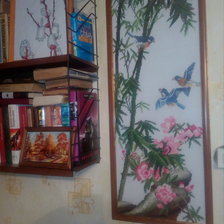 Работа «птицы, бамбук»