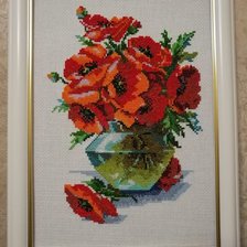 Работа «Маки в вазе»