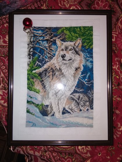 Работа «Волчица в зимнем лесу»