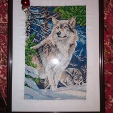 Работа «Волчица в зимнем лесу»