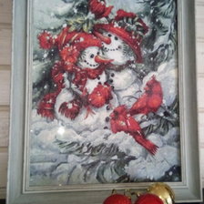 Работа «Снеговики и зимородки»