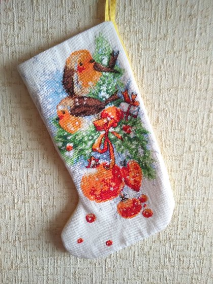 Работа «Новогодний сапожек»