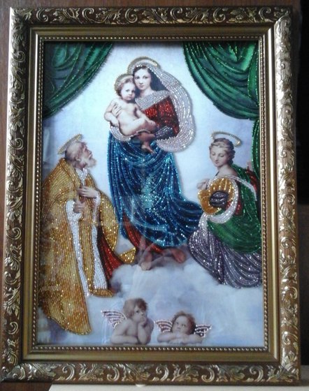 Работа «Сикстинская мадонна (бисер)»