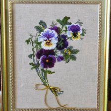 Работа «Букет анютиных глазок»