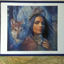 Работа «Девушка и волк»