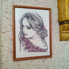 Работа «девушка в лиловом»