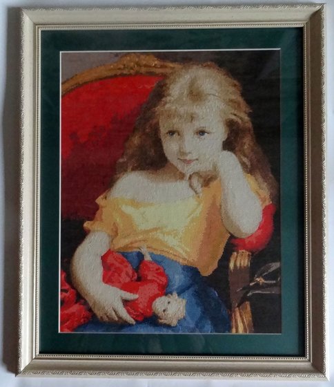 Работа «Девочка с куклой (по картине Зубер-Бюхлера)»