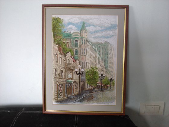 Работа «Улица с фонарями»