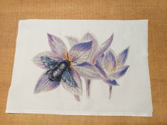 Работа «Жук на цветке»