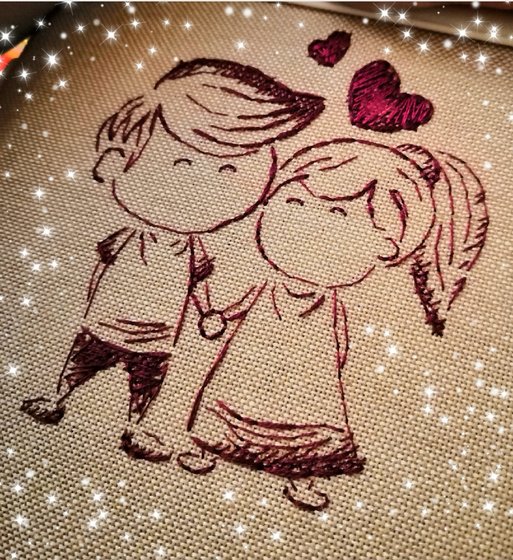 Работа «Он и Она. История одной любви"/дизайн Ирина Загородская»