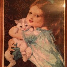 Работа «Девочка с котенком»