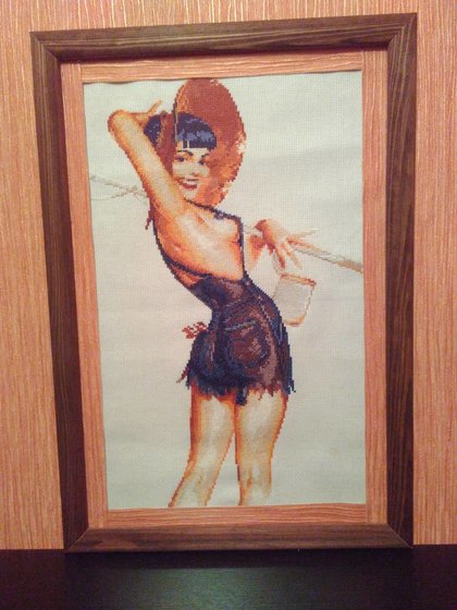 Работа «Девушка с удочкой»