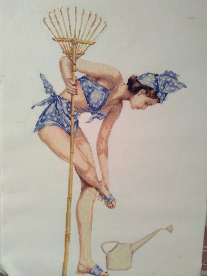 Работа «Девушка с лейкой»