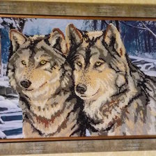 Работа «Волки в зимнем лесу»