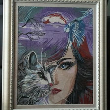 Работа «Девушка-кошка»