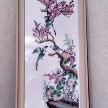 Работа «Сакура и птицы»