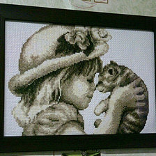 Работа «Девочка и котенок.»