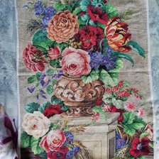 Работа «Цветы по старинной схеме»
