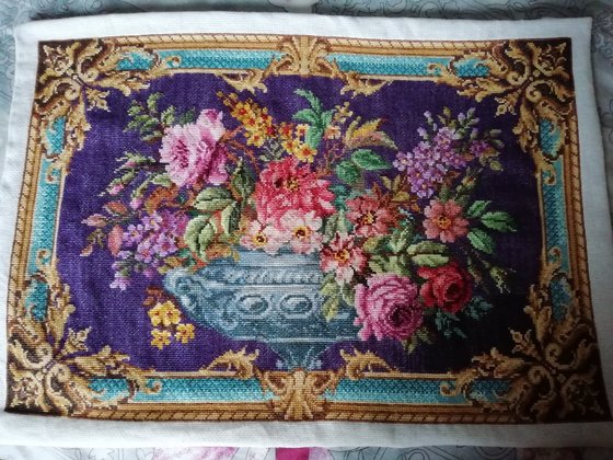 Работа «Цветы по старинной схеме 2»