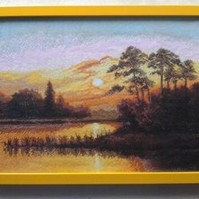 Работа «Закат над озером.»