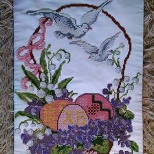 Работа «№1 Великодній рушник .Голуби.»